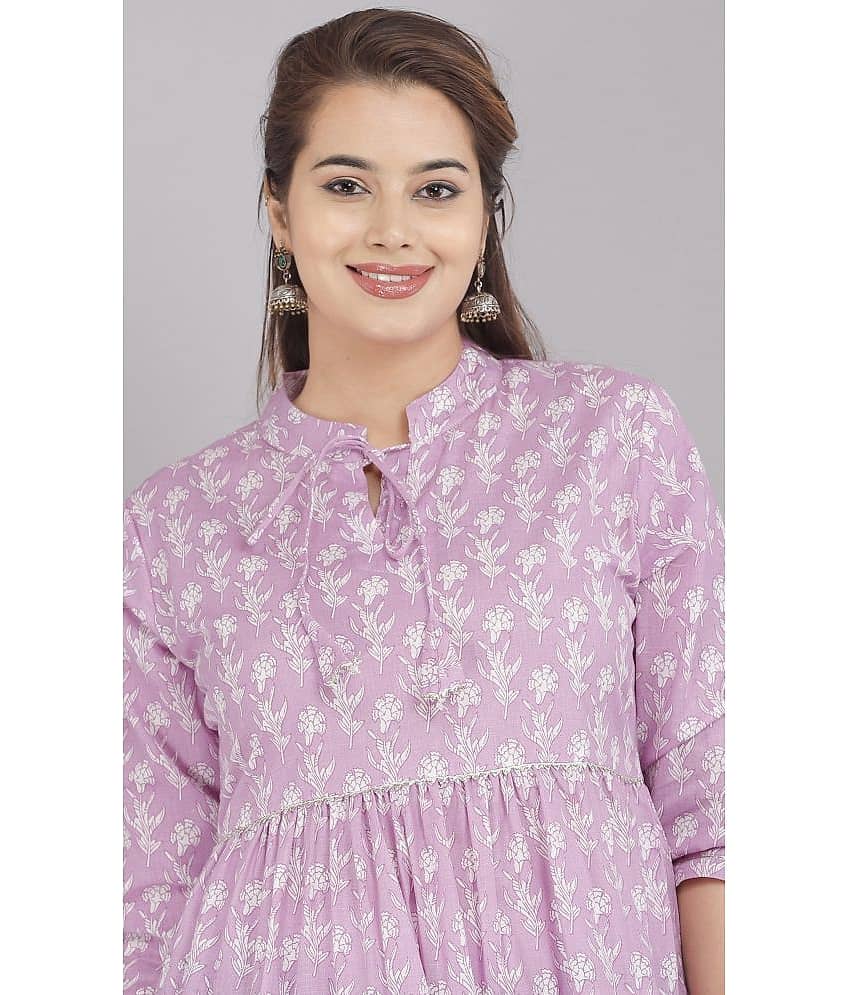JC4U Women's Cotton A-Line Top ( Pink ) view 2