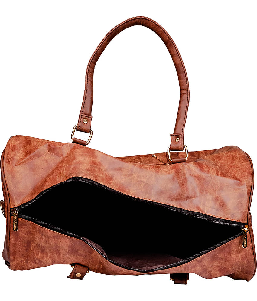 Man Arden - Tan Leather Duffle Bag view 2