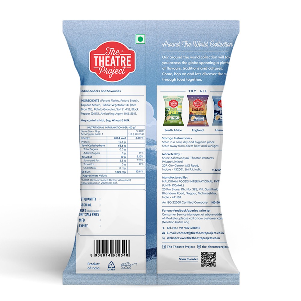 TTP Air Popped Chips - Himalaya Salt & Pepper - 21 gms - Pack of 6 view 2