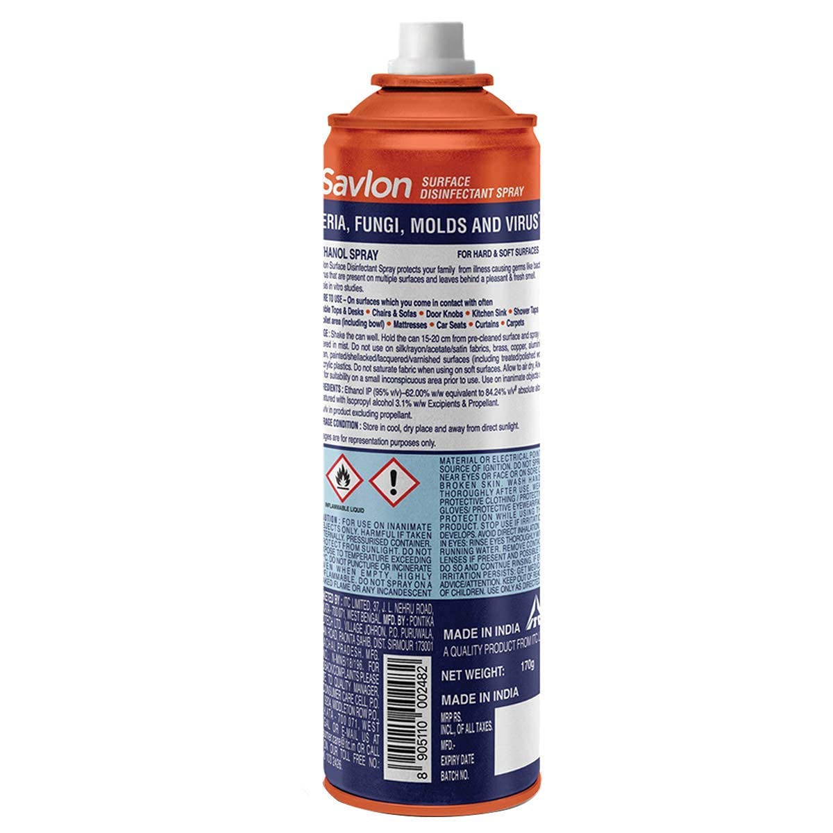 Savlon Surface Disinfectant Spray 170 Gms view 2