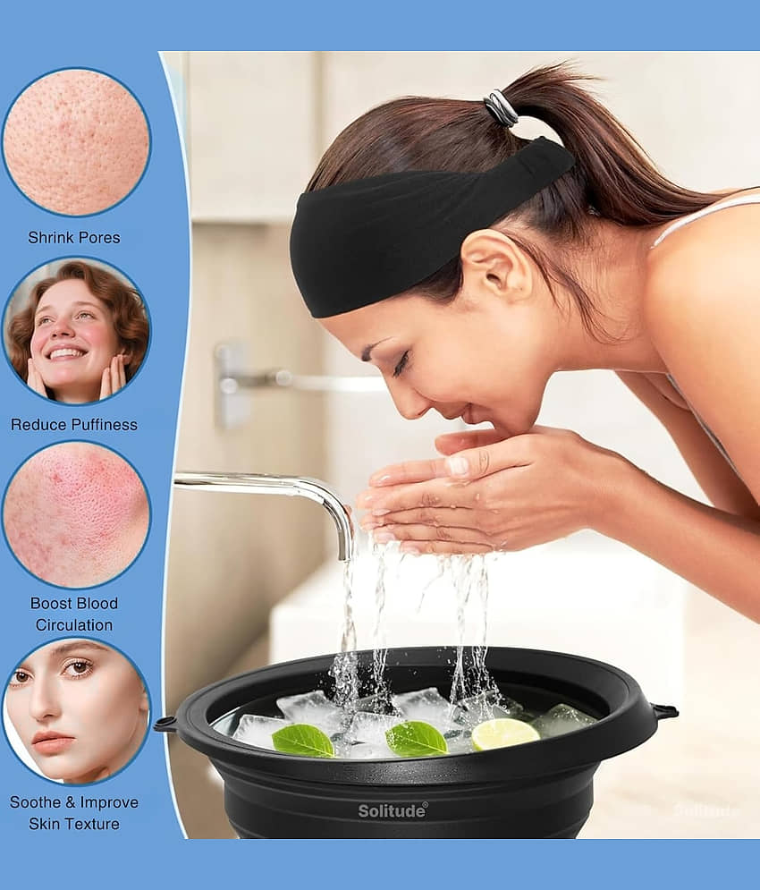 3 PCS Ice Cube Tray Combo with Lid & Ice Roller for Face, Silicone Honeycomb Ice Tray + Round Ice Maker Mold + Facial Ice Roller, Reusable Ice Mold Set for Kitchen & Skincare view 2