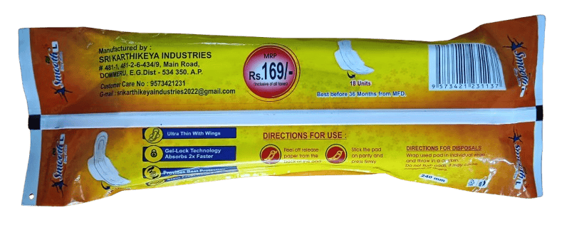 Smooth Ultra Thin Soft Sanitary Pads with Wings - 18 Count view 2