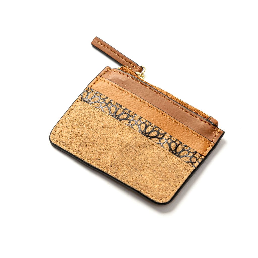 Iris Vegan Leather Cardholder - Tawny Brown, Tan Matt view 2