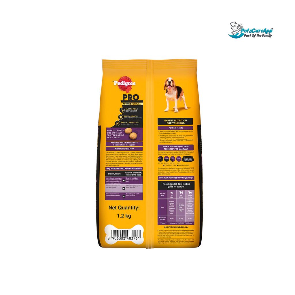 Pedigree PRO Adult Small Breed, Dry Dog Food view 2