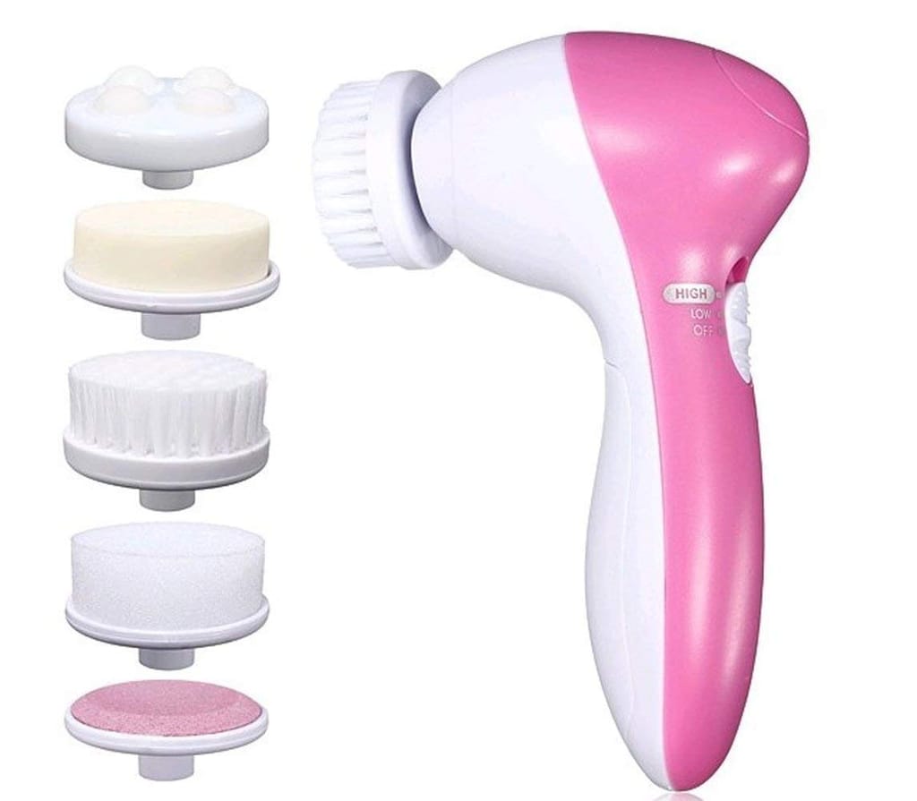 5 in 1 Portable Electric Facial Cleaner Multifunction Massager, Face Massage Machine For Face, Facial Machine, Beauty Massager, Facial Massager For Women ( No Cell Inside ) view 2