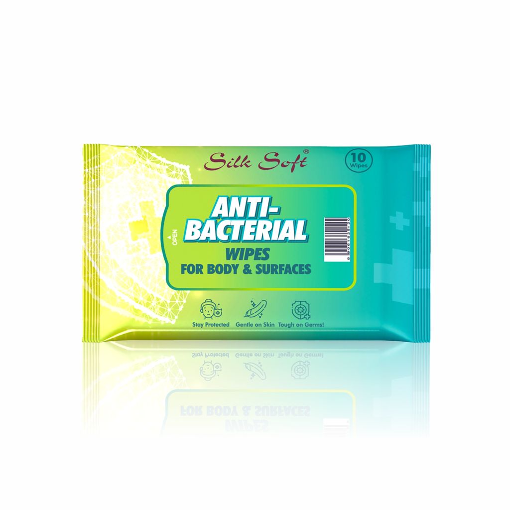 Silk Soft Anti-Bacterial Wet Wipes (Pack of 3) | Germ Protection Disinfectant Wipes | Alcohol-free & Paraben-free | Extra Thick Wet Wipes for Skin & Surfaces with freshness | view 2