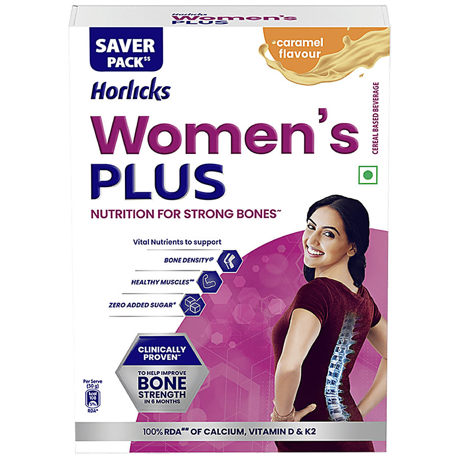 Horlicks Women's Plus, Caramel, 400 G Carton view 2