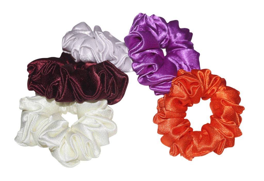 5 Pieces Satin Hair Scrunchies Hair Bands Ponytail Holder for Women Girls view 2