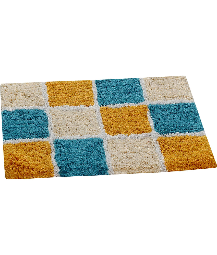 Aazeem Antiskid Cotton Door Mat ( 60 X 40 cm ) Single Magenta