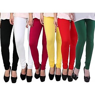 Womens Cotton Lycra Leggings - Pack of 2