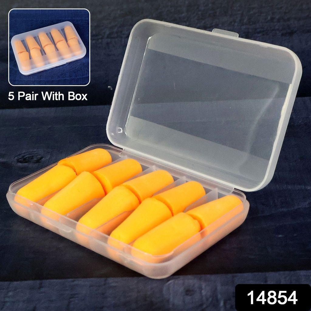 Foam Ear Plugs with Portable Storage Box (5 Pairs) view 2