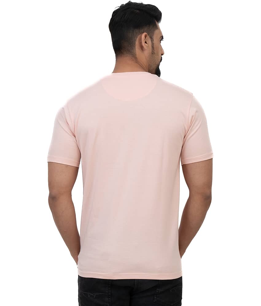 Cotstyle Pack of 1 Cotton Regular Fit Men's T-Shirt ( Pink ) view 2