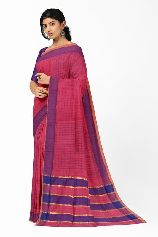 APCO Handloom (A Andhra Pradesh Govt Emporium)- Women's Traditional Pure Handloom Mangalagiri Cotton Saree | A0017MNG view 2