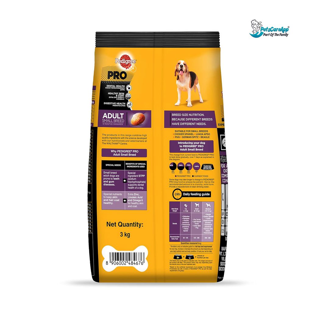 Pedigree PRO Adult Small Breed, Dry Dog Food view 2