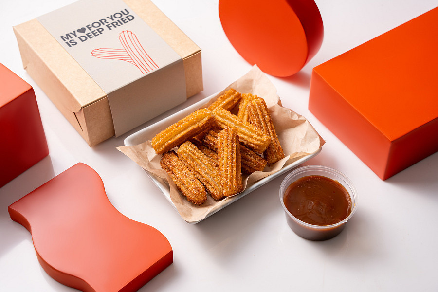 Caramel churro bites