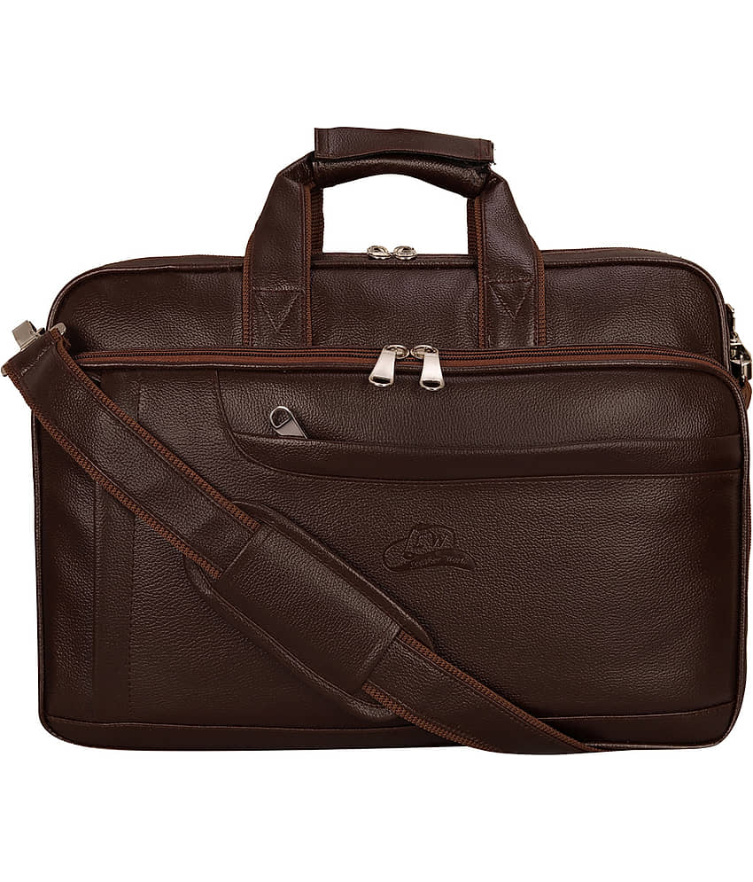 Leather World - Brown P.U Office Bag view 2