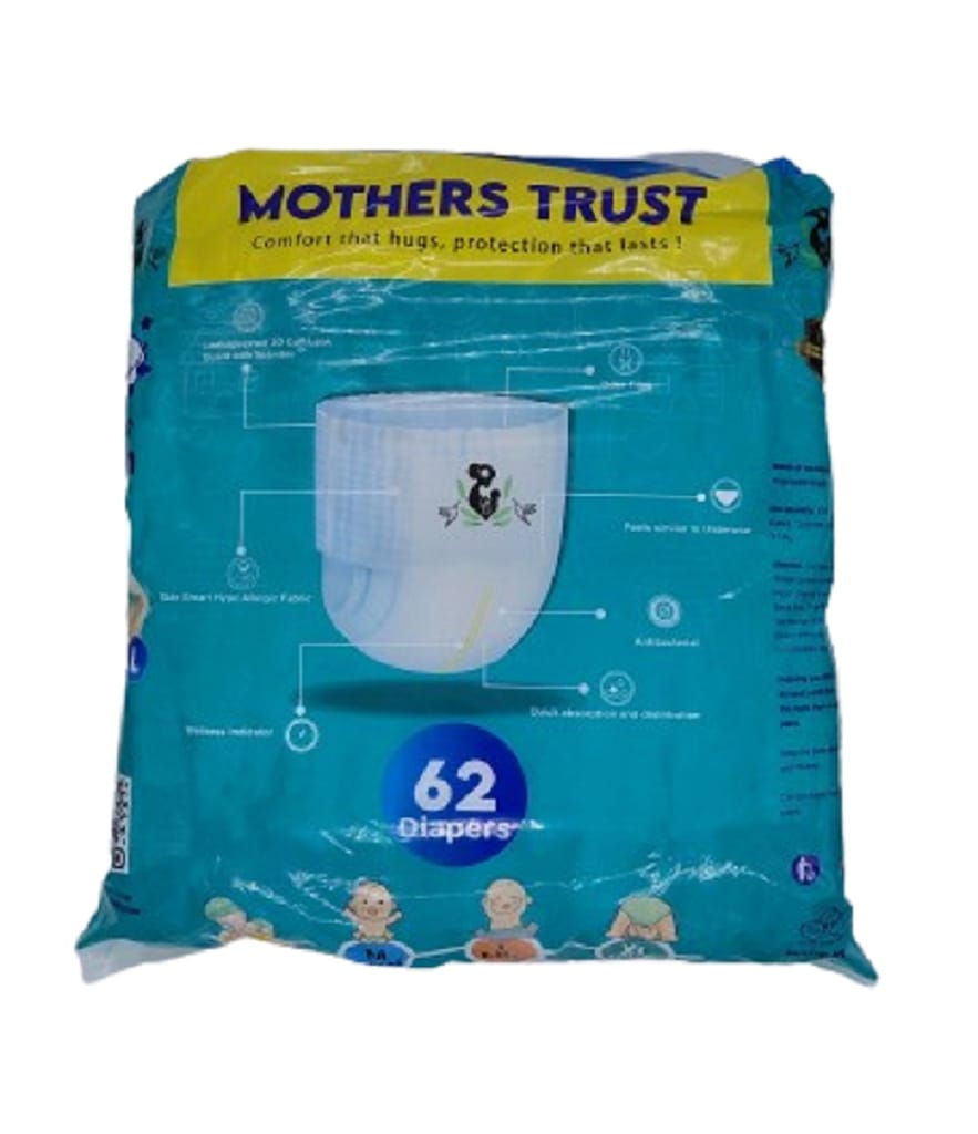 Premium Baby Pant Style Diapers Large Size 62 Diapers Upto 12hr protection (Size-L ,Pant Style, 9-14 Kg) view 2
