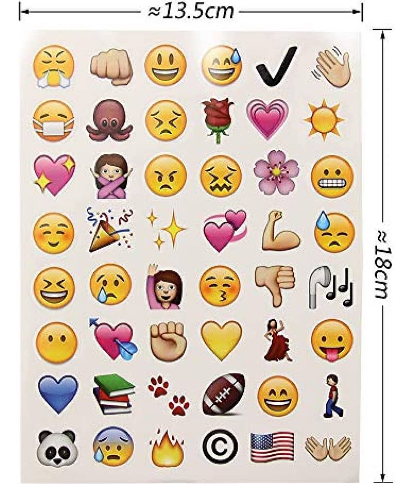 iDream 4 Sheet 192 Emoji Smiley Face Whatsapp Stickers Kawaii Scrapbooking Stationery Sticker view 2