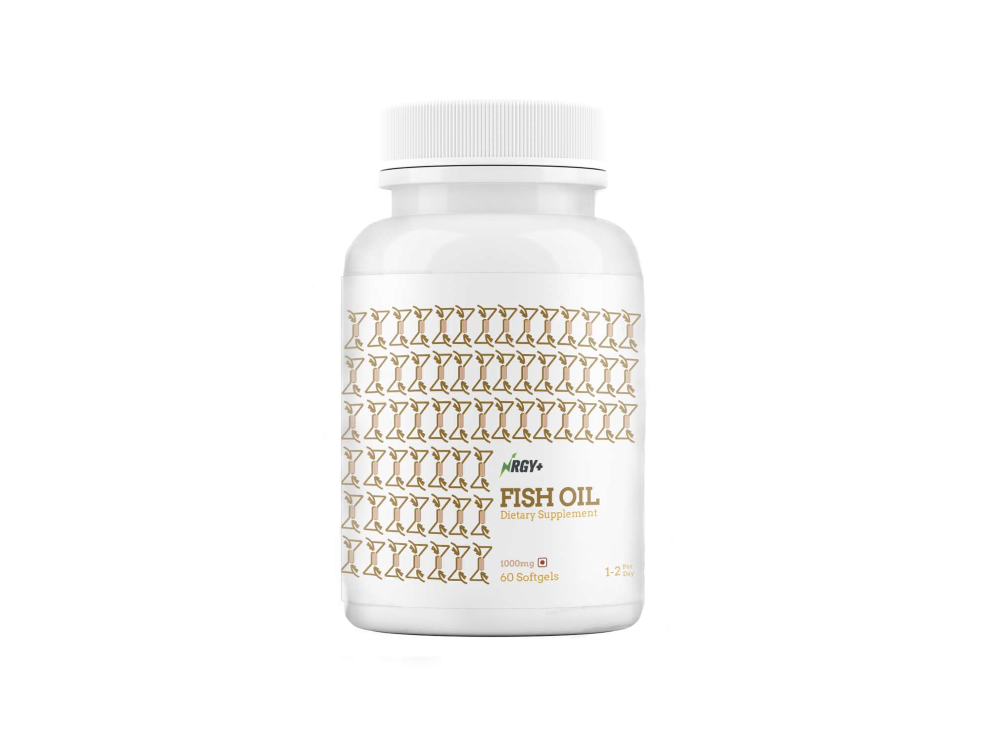 NRGY+ Fish Oil Omega 3, 1000mg, EPA and DHA - 60 Softgels