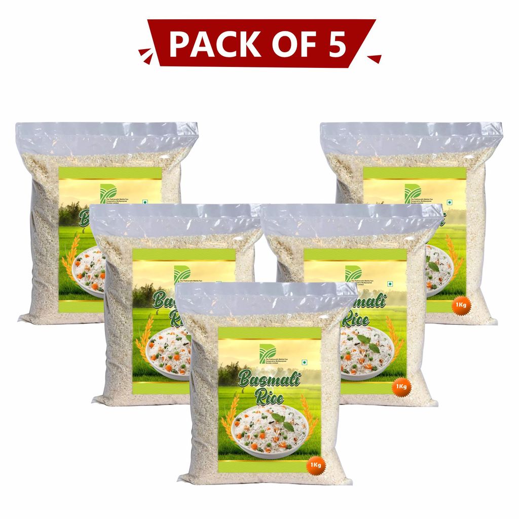 The Padmavathi Mahila Basmati Rice - Pack of 5 (1kg Each)