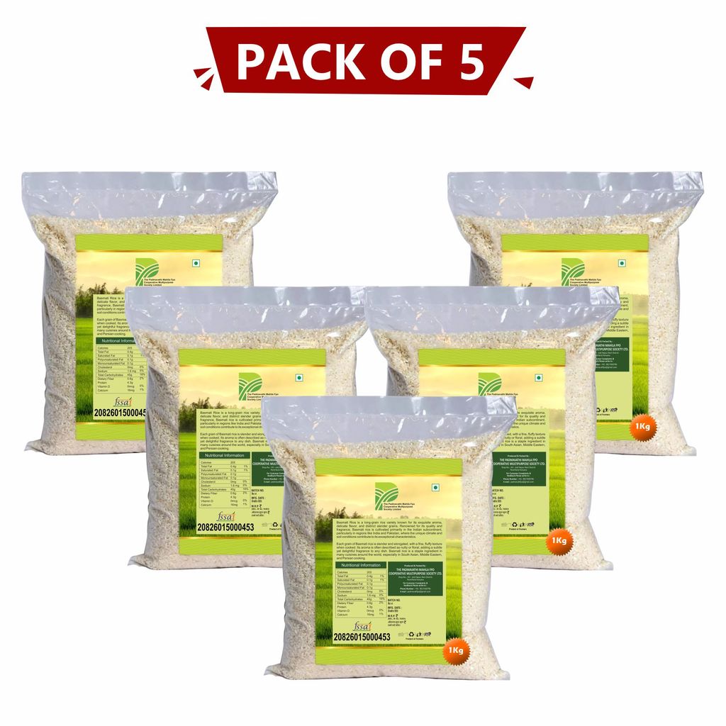 The Padmavathi Mahila Basmati Rice - Pack of 5 (1kg Each) view 2