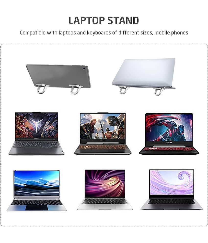 BAWALY Laptop Table For Upto 35.56 cm (14) Gray view 2