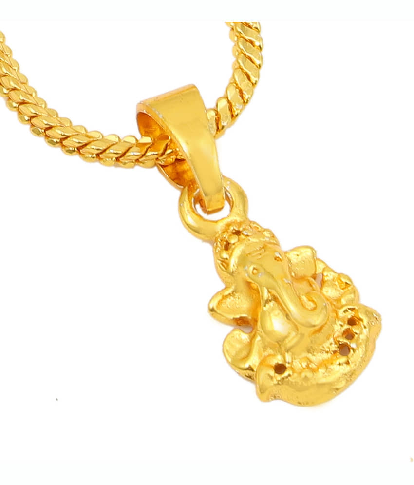 AKLINA Gold Religious Pendant With Chain ( Pack of 1 ) view 2