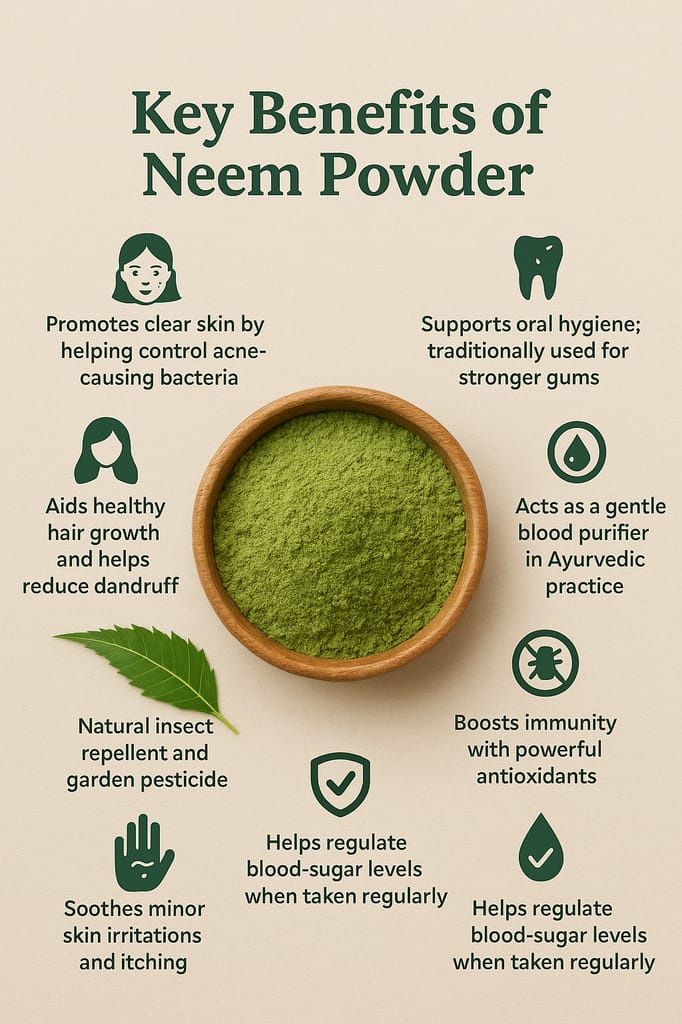 Nature’s Purity Neem Leaf Powder for Skin & Hair | External Use Only | By Ganesha Exim view 2
