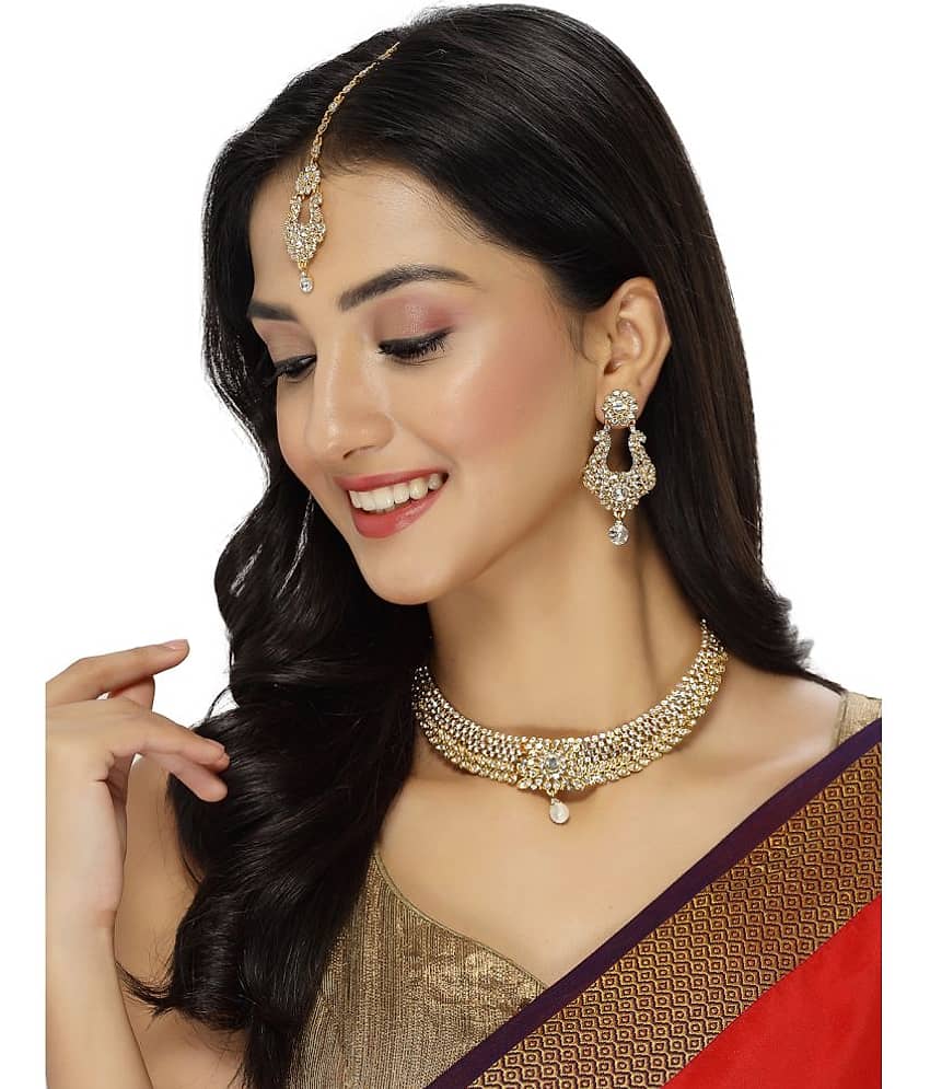 Sukkhi Gold Alloy Necklace Set ( Pack of 1 ) view 2