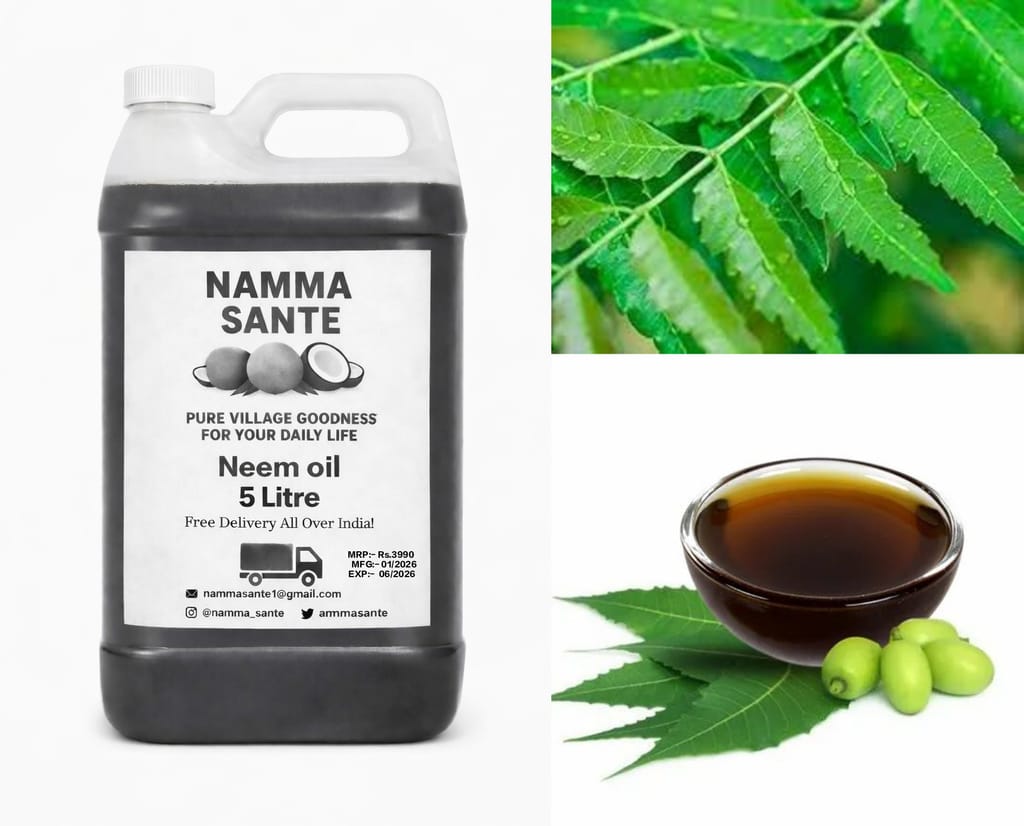 Neem Oil, Neem Seed Oil, Azadirachta Oil, Margosa Oil, Indian Neem Oil 5Litre
