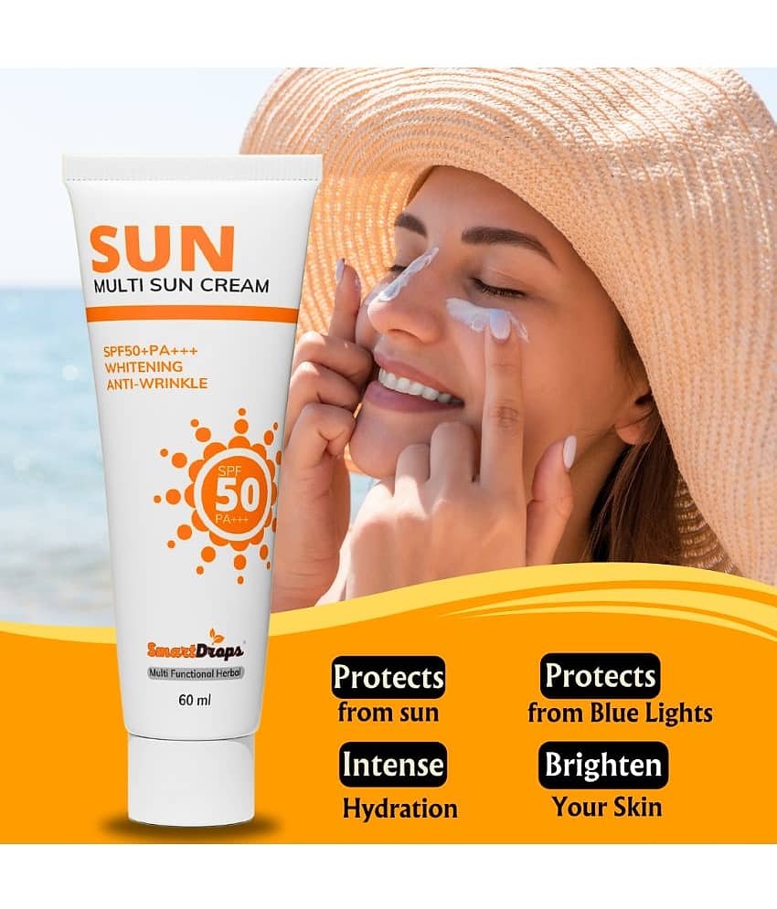 Smartdrops SPF 50 Sunscreen Cream For All Skin Type ( Pack of 3 ) view 2