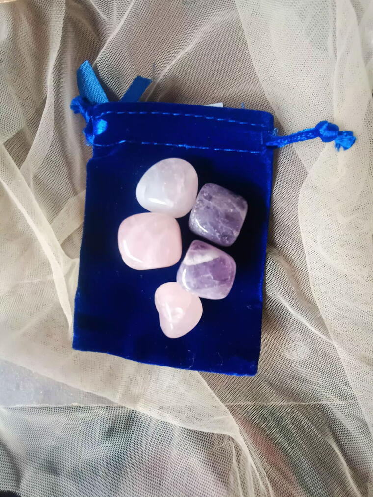 Rose Quartz Amethyst Stones Kit view 2