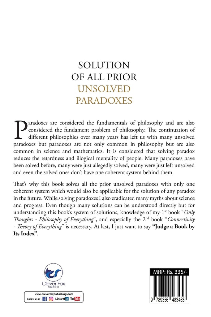 Solution of All Prior Unsolved Paradoxes [Paperback] Sujal Sahu view 2
