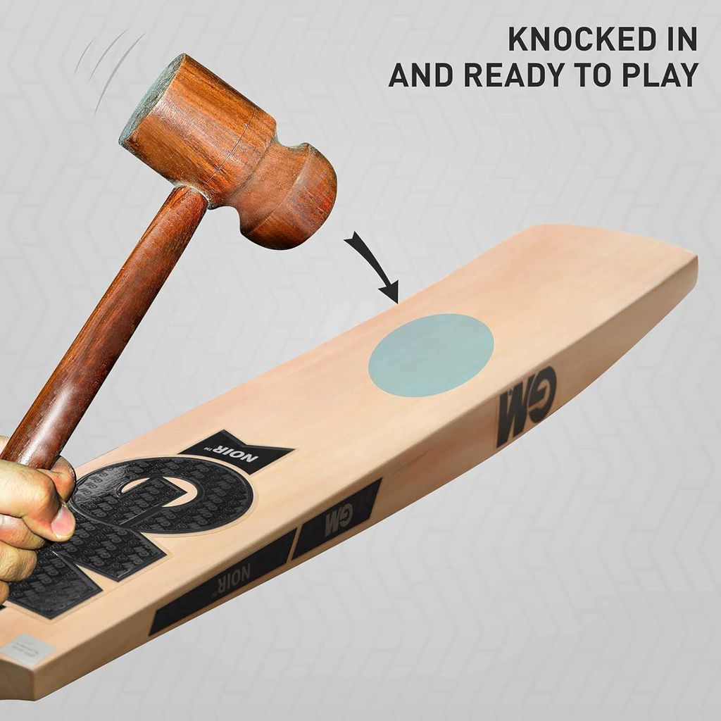 TEKNAXO | GM Noir Superstar Kashmir Willow Cricket Bat with Cover for Leather Ball |Full Size view 2
