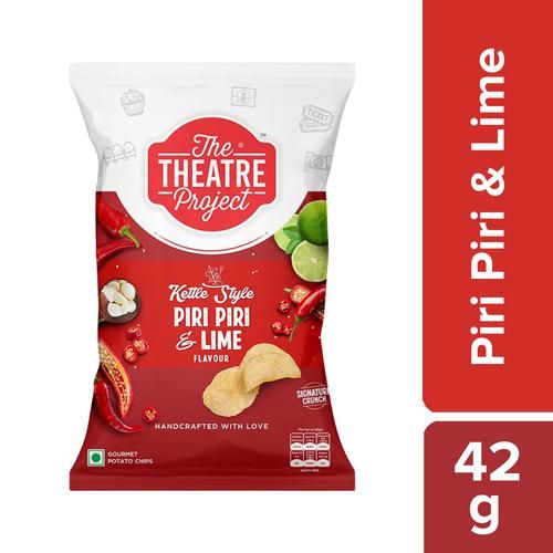 The Theatre Project Kettle Cooked Chips - Piri Piri & Lime, 42 gm view 2