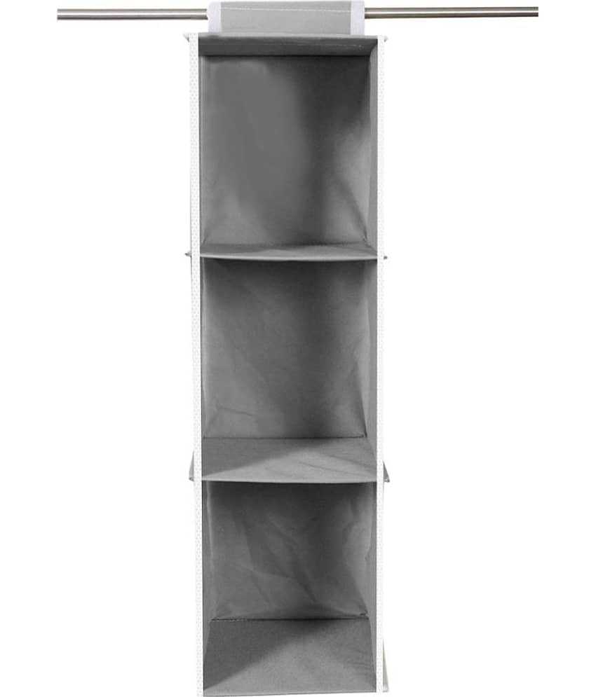 PrettyKrafts Hanging 3 Shelves Wardrobe Organiser view 2