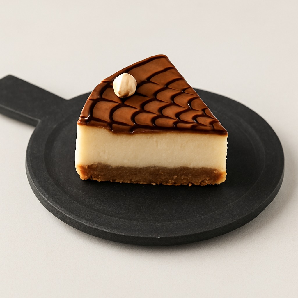 Nutella cheesecake slice