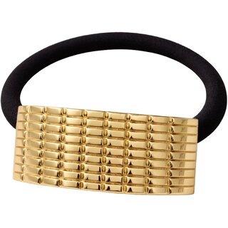 Kimti Hair Tie (Gold, Grid Texture Gold Hair Tie)