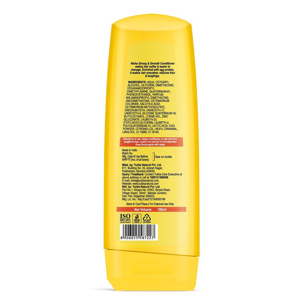 Nisha Conditioner for Strong & Smooth Hair, Egg Protein Conditioner for Dry and Frizzy Hair 180ml (Bottle) view 2