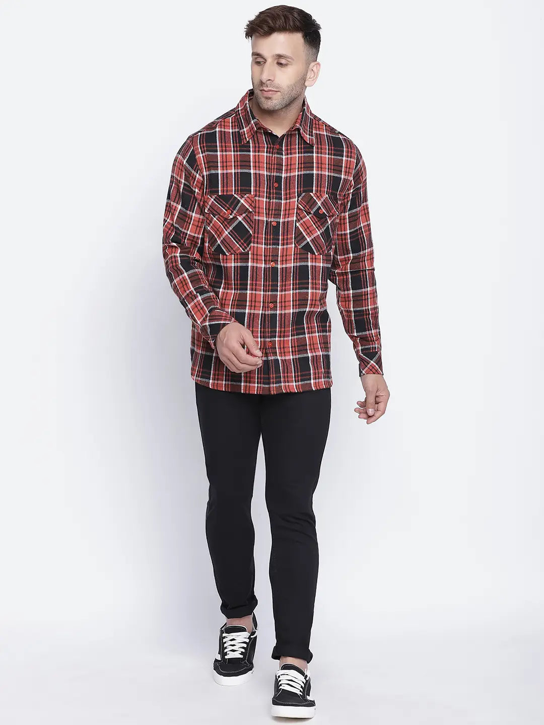 Mix Of Colors Brush Check Men Shirt view 2