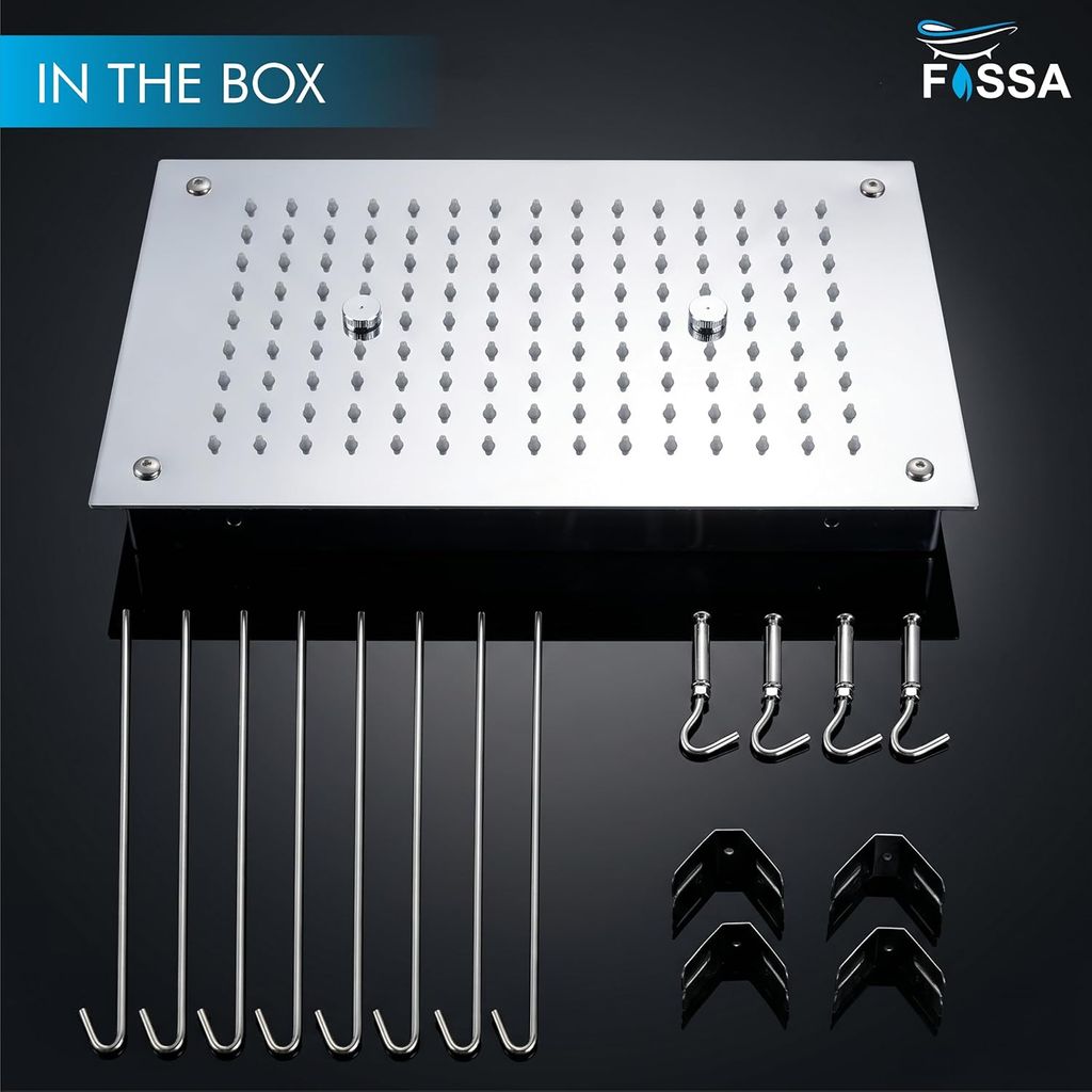 304 Stainless Steel Ceiling Overhead Shower (15x10 Inch) view 2