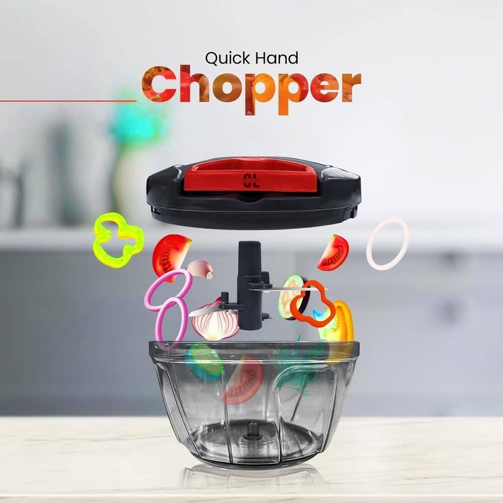 Craftlayout Plastic Manual Pull Vegetable Chopper 450 Ml view 2