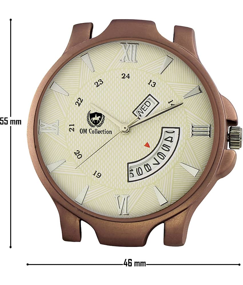 Om Collection - Brown Leather Analog Men's Watch view 2