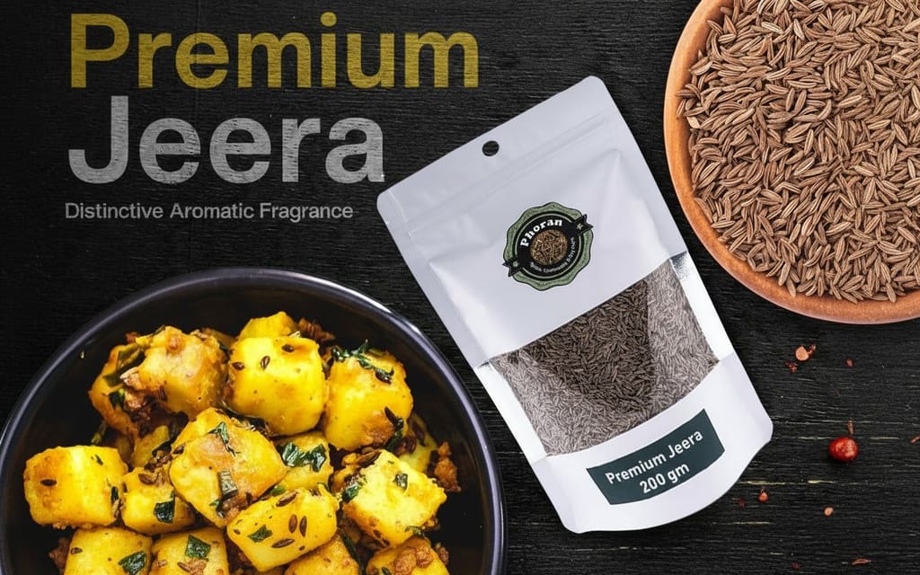 Buy Premium Jeera Cumin Seeds Online India - Whole Spice | Phoran view 2