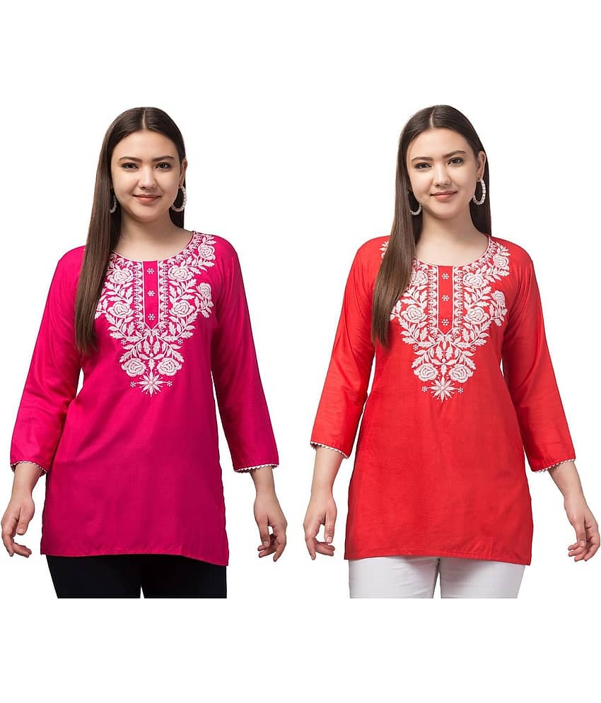 Rayon Short Kurti For Women (Pack of 2)