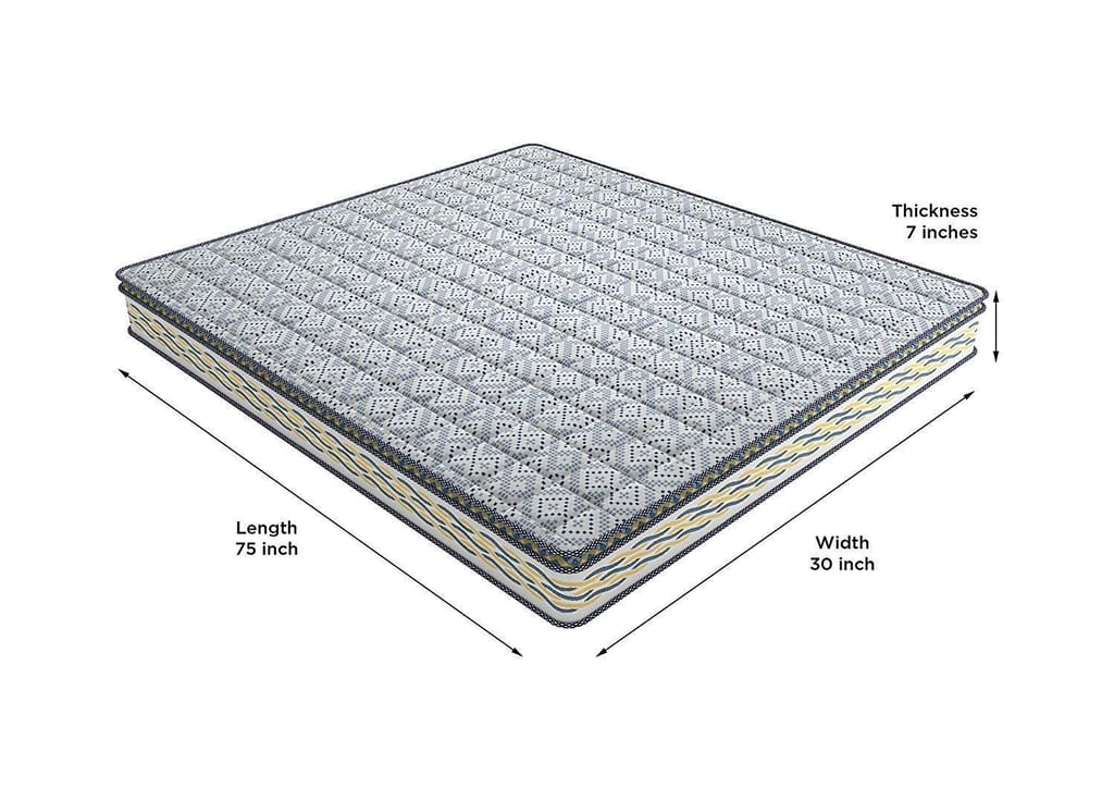 Centuary Pixel Cooling Copper Gel Memory 7 inch High Resilience (HR) Foam Mattress view 2
