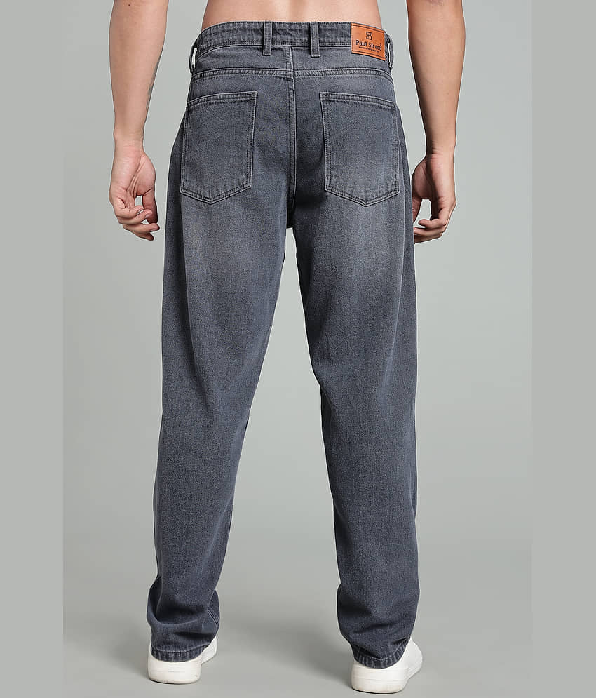 Paul Street Relaxed Dyed Men's Jeans - Dark Grey ( Pack of 1 ) view 2