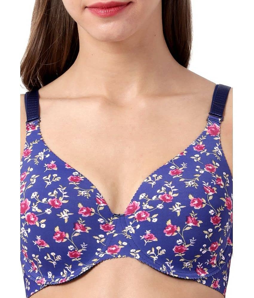 Shyaway Viscose Lightly Padded Women's T-Shirt Bra ( Blue ) SY91033-Blue view 2