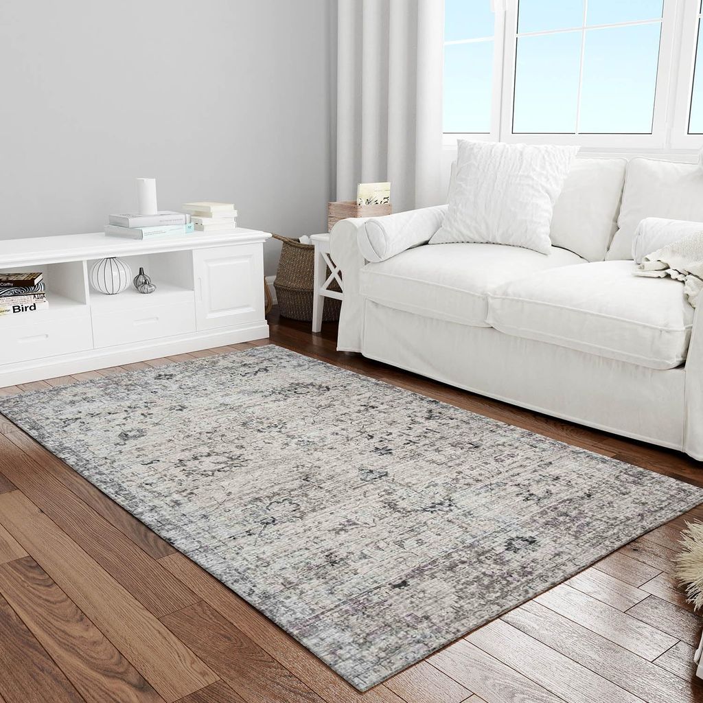 Neu Looms Handmade Viscose Wool Anti-Skid Rug for Bedroom, Living Room, Nursery, Playroom & Dorm - Soft & Durable, 2x3 Feet, Beige/Brown