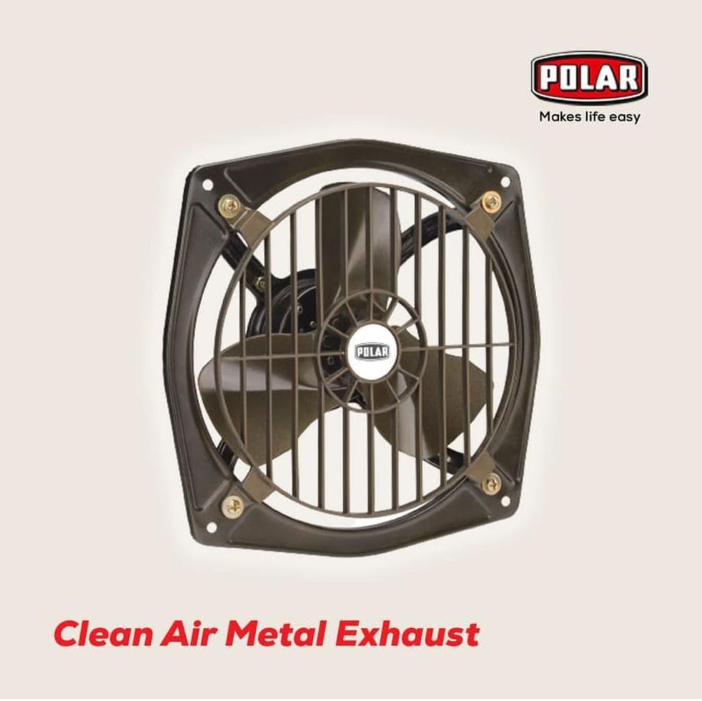 POLAR Clean Air Hi-Speed 230mm 9 Inch Metal Exhaust | RPM :2650 | Watt : 50 | Air Delivery : 950 | Suitable for Kitchen, Bathroom and Office | Warranty : 2 Years | 100% Copper view 2